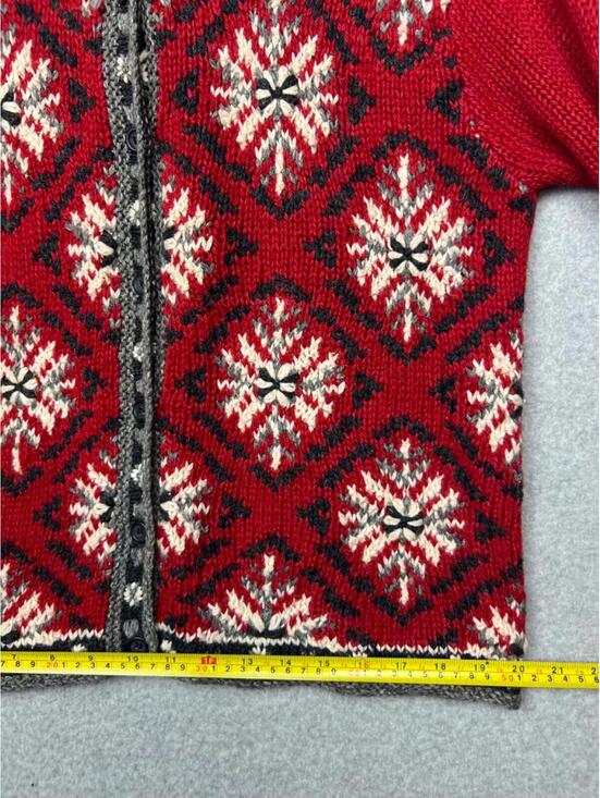 Vintage Paul Harris Womens Wool Knit Cardigan Sweater M Fair Isle Grannycore - Picture 7 of 9